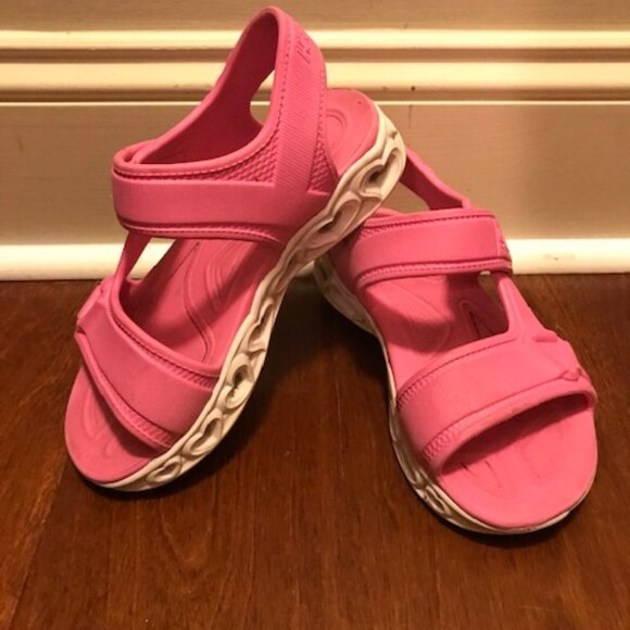 Skechers Pink Heart Lights Rubber Sandals size 1 - Picture 4 of 5